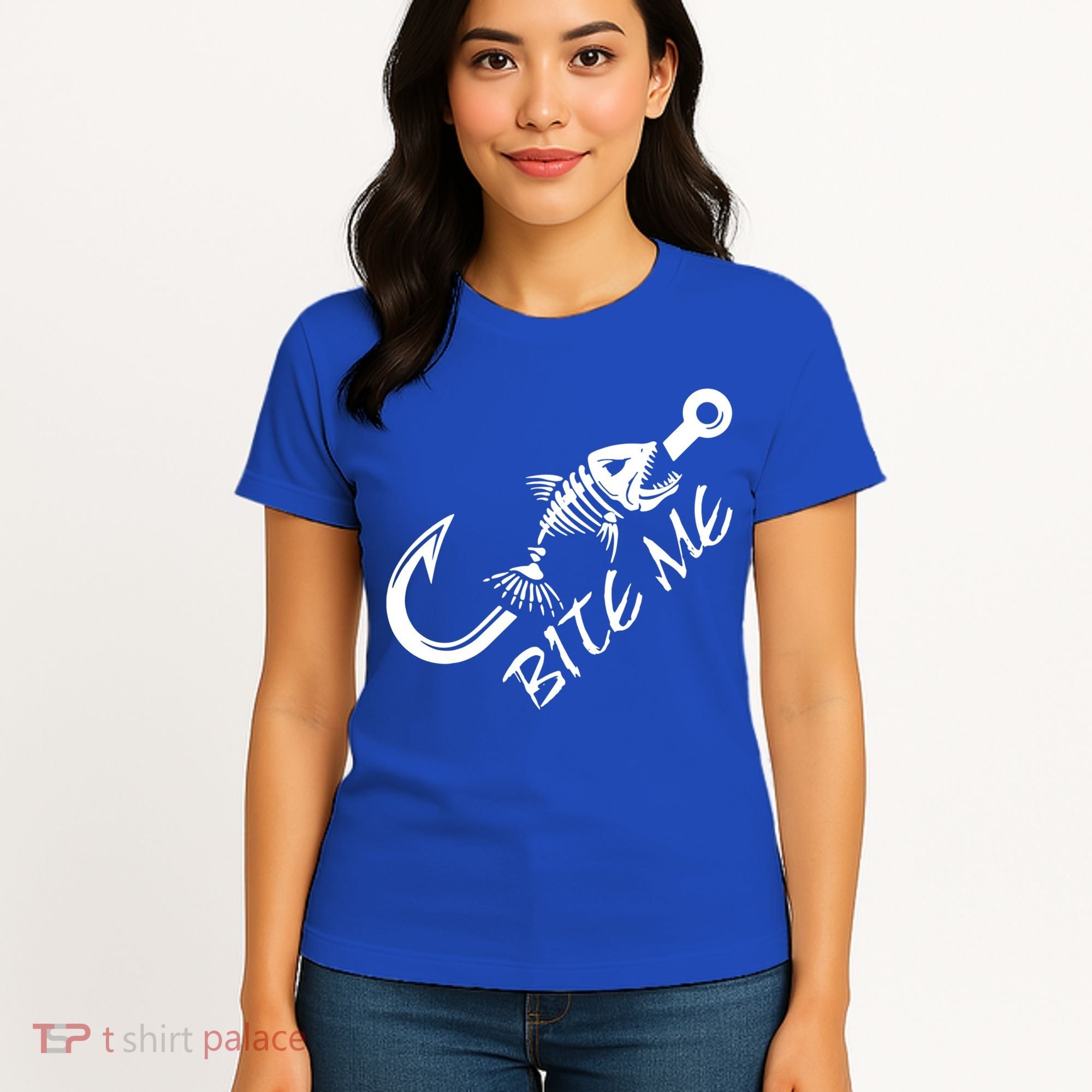 Bite Me Fishing Cool Gift Women's T-Shirt