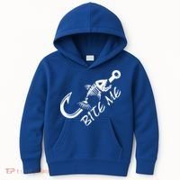 Bite Me Fishing Cool Gift Kids Hoodie thumb 0