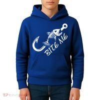 Bite Me Fishing Cool Gift Kids Hoodie thumb 4