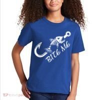 Bite Me Fishing Cool Gift Kids T-Shirt thumb 2