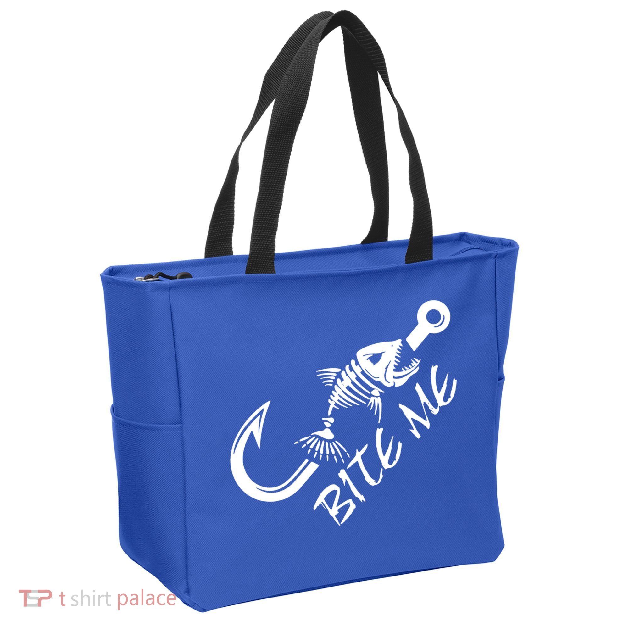 Bite Me Fishing Cool Gift Tote Bag
