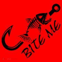 Bite Me Fishing Cool Gift Santa Hat thumb 1