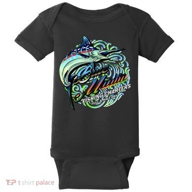 Blue Marlins Fishing Charter Baby Bodysuit