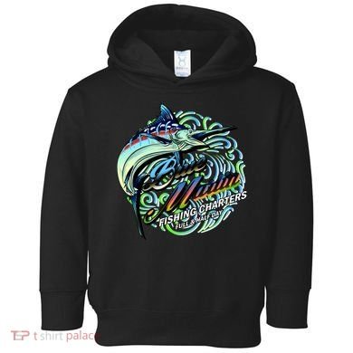 Blue Marlins Fishing Charter Toddler Hoodie