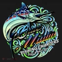 Blue Marlins Fishing Charter Toddler Hoodie thumb 2