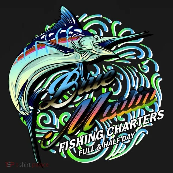 Blue Marlins Fishing Charter Toddler Hoodie