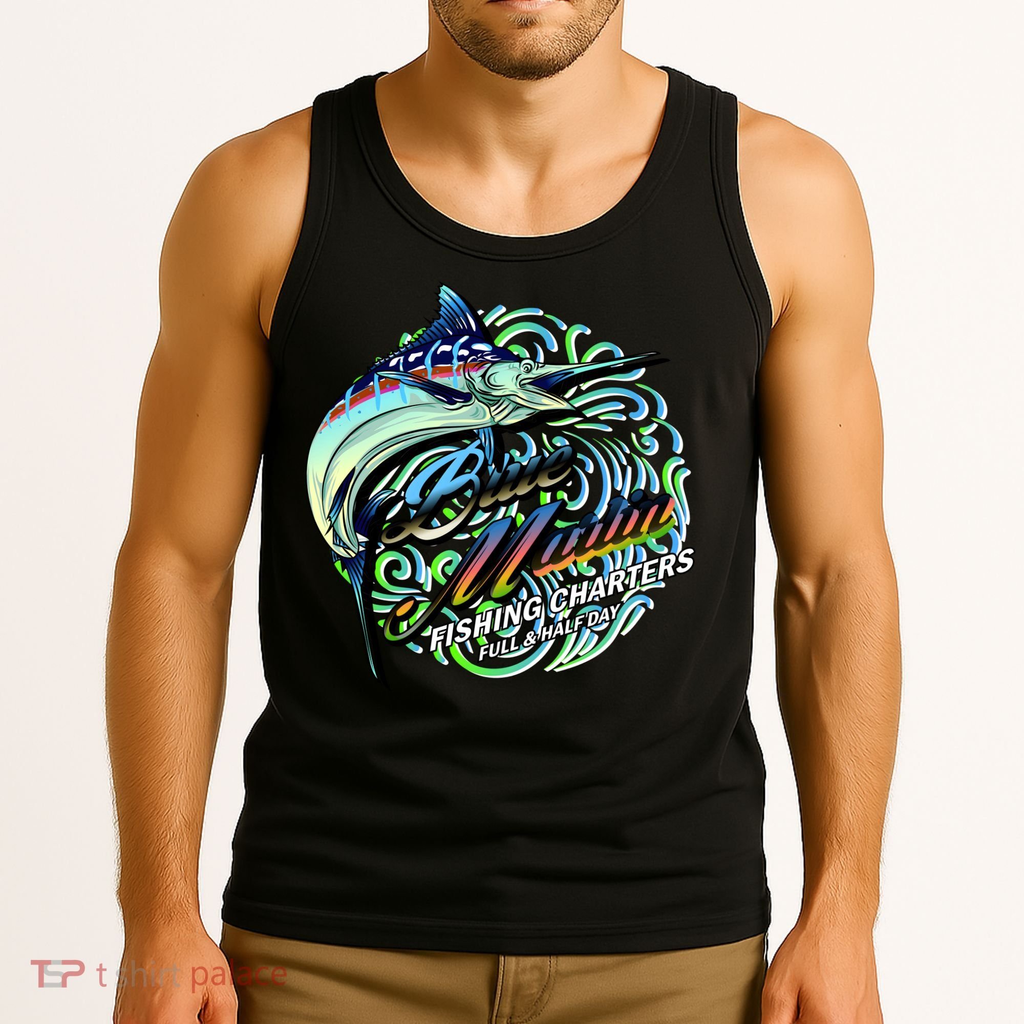 Blue Marlins Fishing Charter Tank Top