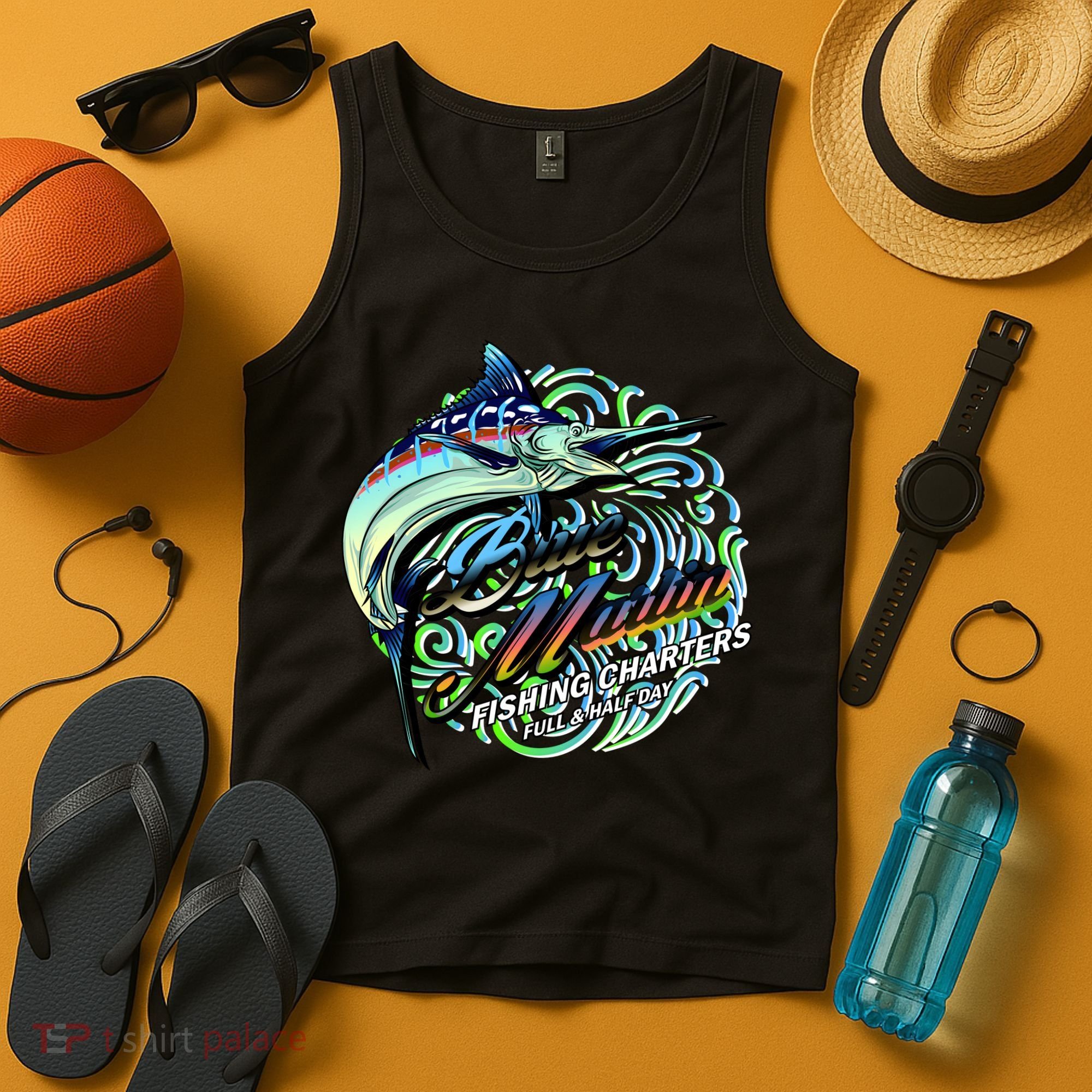 Blue Marlins Fishing Charter Tank Top
