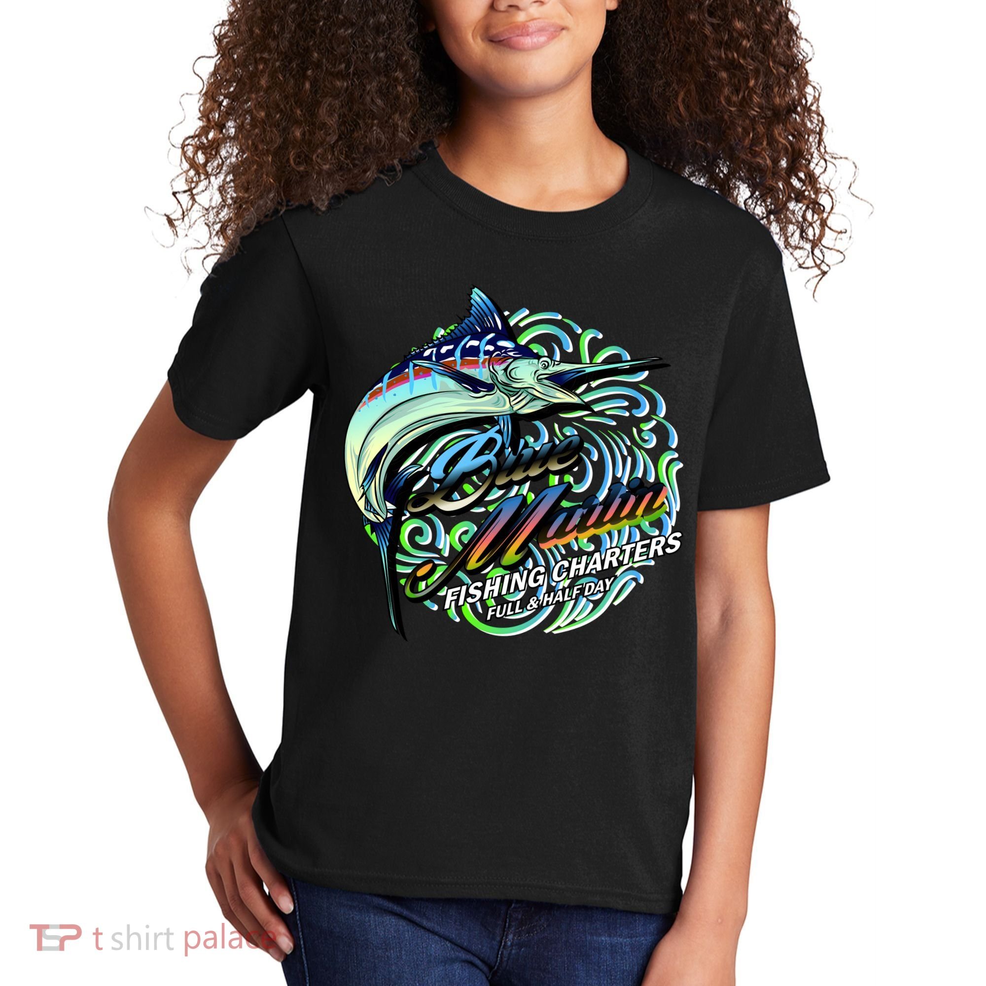 Blue Marlins Fishing Charter Kids T-Shirt