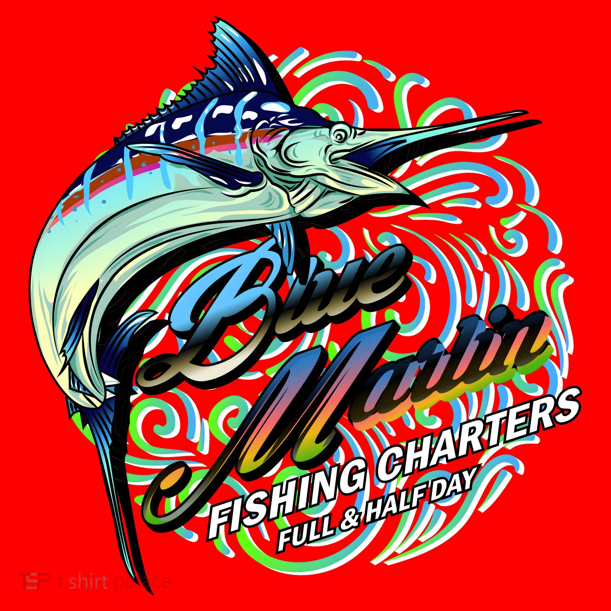 Blue Marlins Fishing Charter Santa Hat