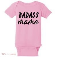 Badass Mama Funny Mom Happy Mothers Day Baby Bodysuit thumb 0