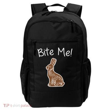 Bite Me Funny Chocolate Easter Bunny Backpack