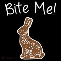 Bite Me Funny Chocolate Easter Bunny Tote Bag thumb 4