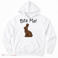 Bite Me Funny Chocolate Easter Bunny Hoodie thumb 0