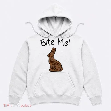 Bite Me Funny Chocolate Easter Bunny Hoodie