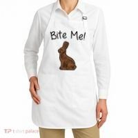 Bite Me Funny Chocolate Easter Bunny Apron thumb 2