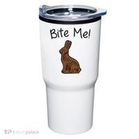 Bite Me Funny Chocolate Easter Bunny Tumbler thumb 0