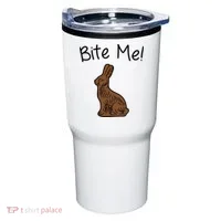 Bite Me Funny Chocolate Easter Bunny Tumbler thumb 0