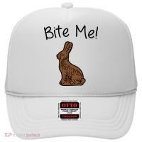 Bite Me Funny Chocolate Easter Bunny Hat thumb 0