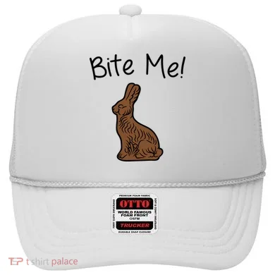 Bite Me Funny Chocolate Easter Bunny Hat