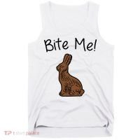 Bite Me Funny Chocolate Easter Bunny Tank Top thumb 0