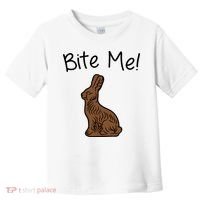 Bite Me Funny Chocolate Easter Bunny Toddler T-Shirt thumb 0