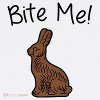 Bite Me Funny Chocolate Easter Bunny Kids Hoodie thumb 5