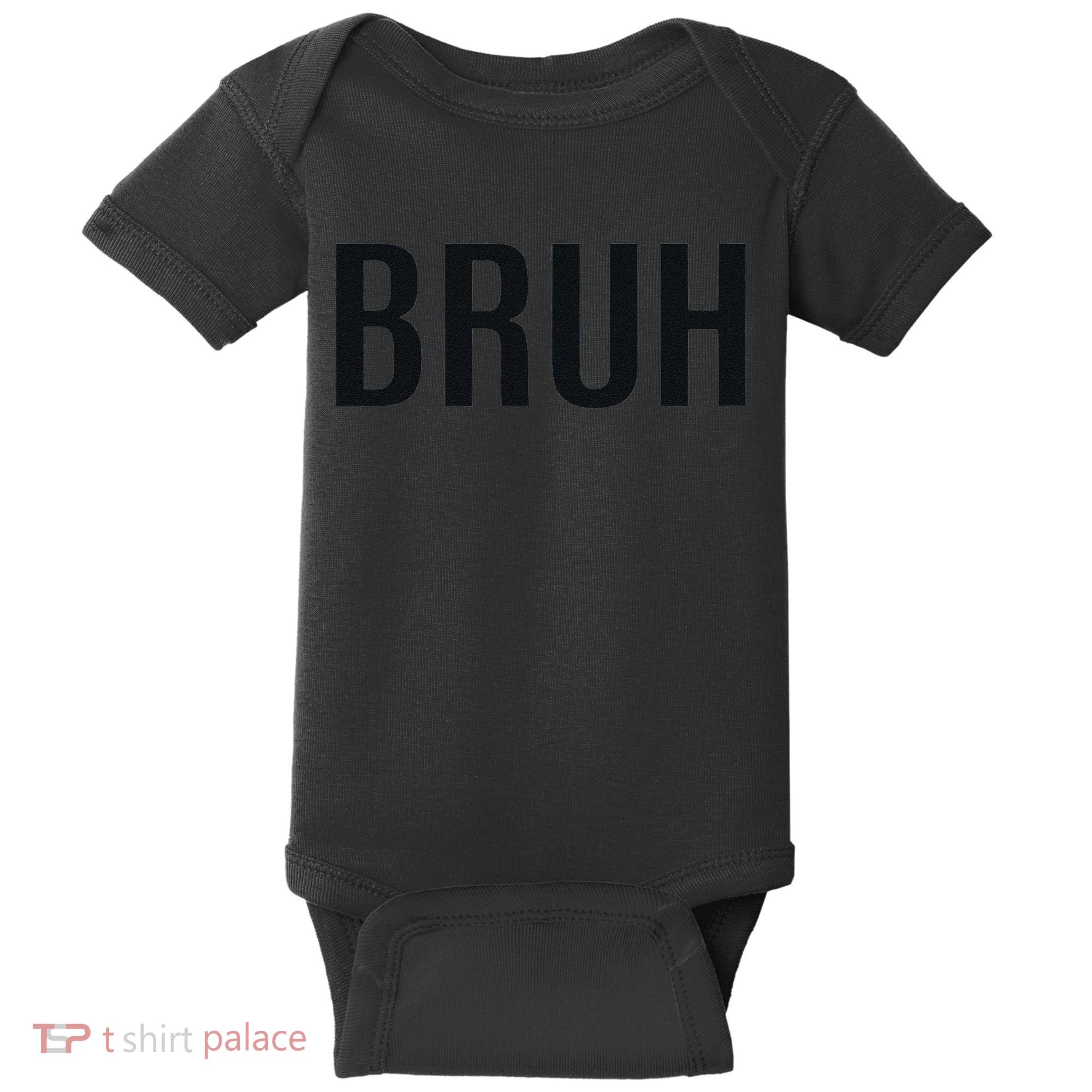 Bruh Meme Funny Saying Brother Greeting Gifts Baby Bodysuit