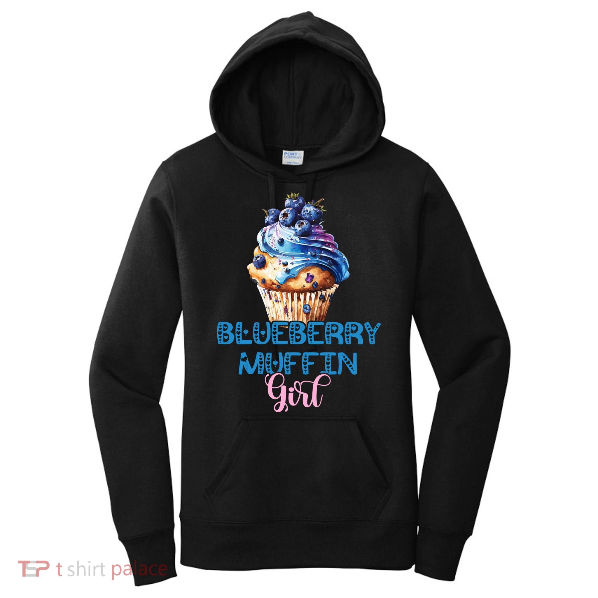 Blueberry Muffin Fruit Healthy Berry Blueberries Garden Funny Gift Women's Hoodie