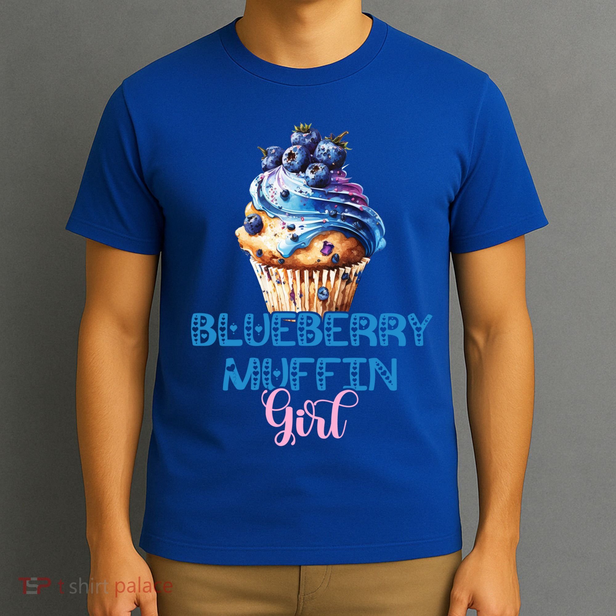 Blueberry Muffin Fruit Healthy Berry Blueberries Garden Funny Gift T-Shirt