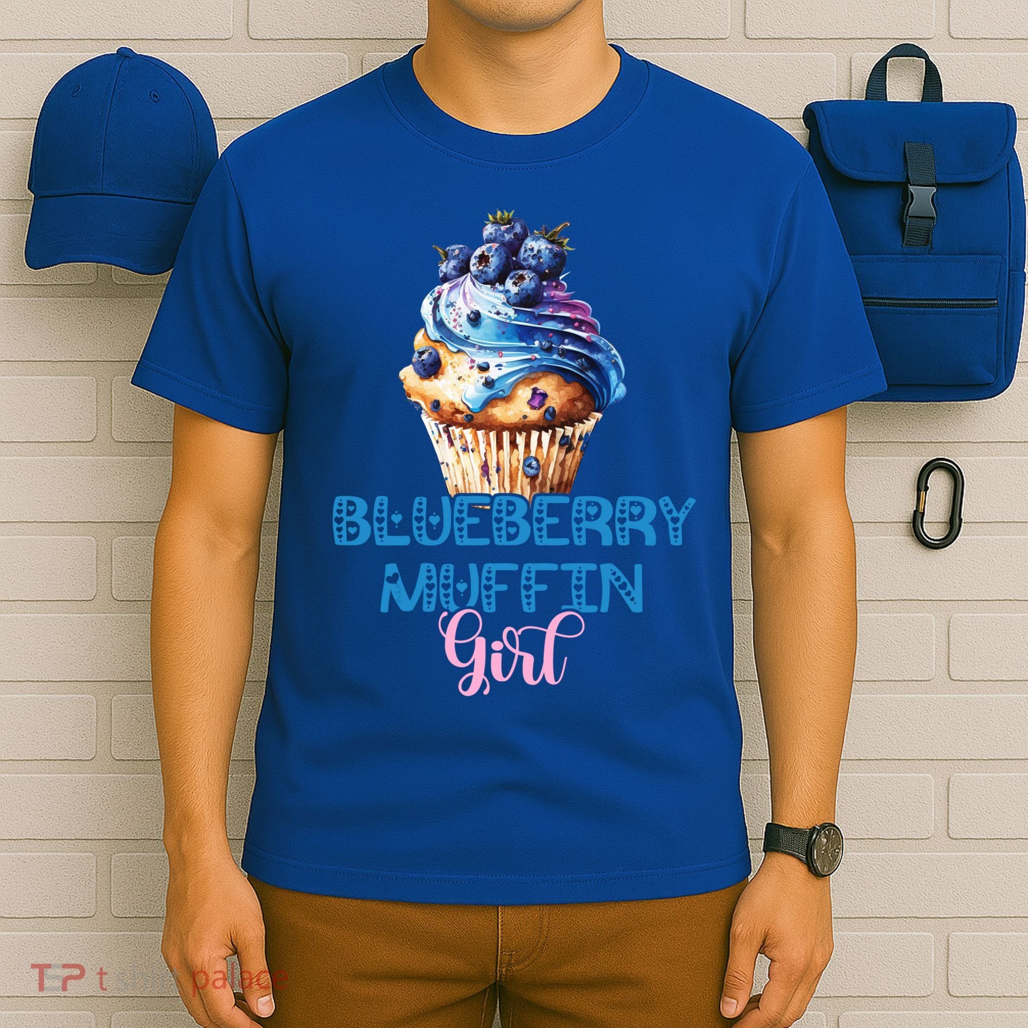 Blueberry Muffin Fruit Healthy Berry Blueberries Garden Funny Gift T-Shirt