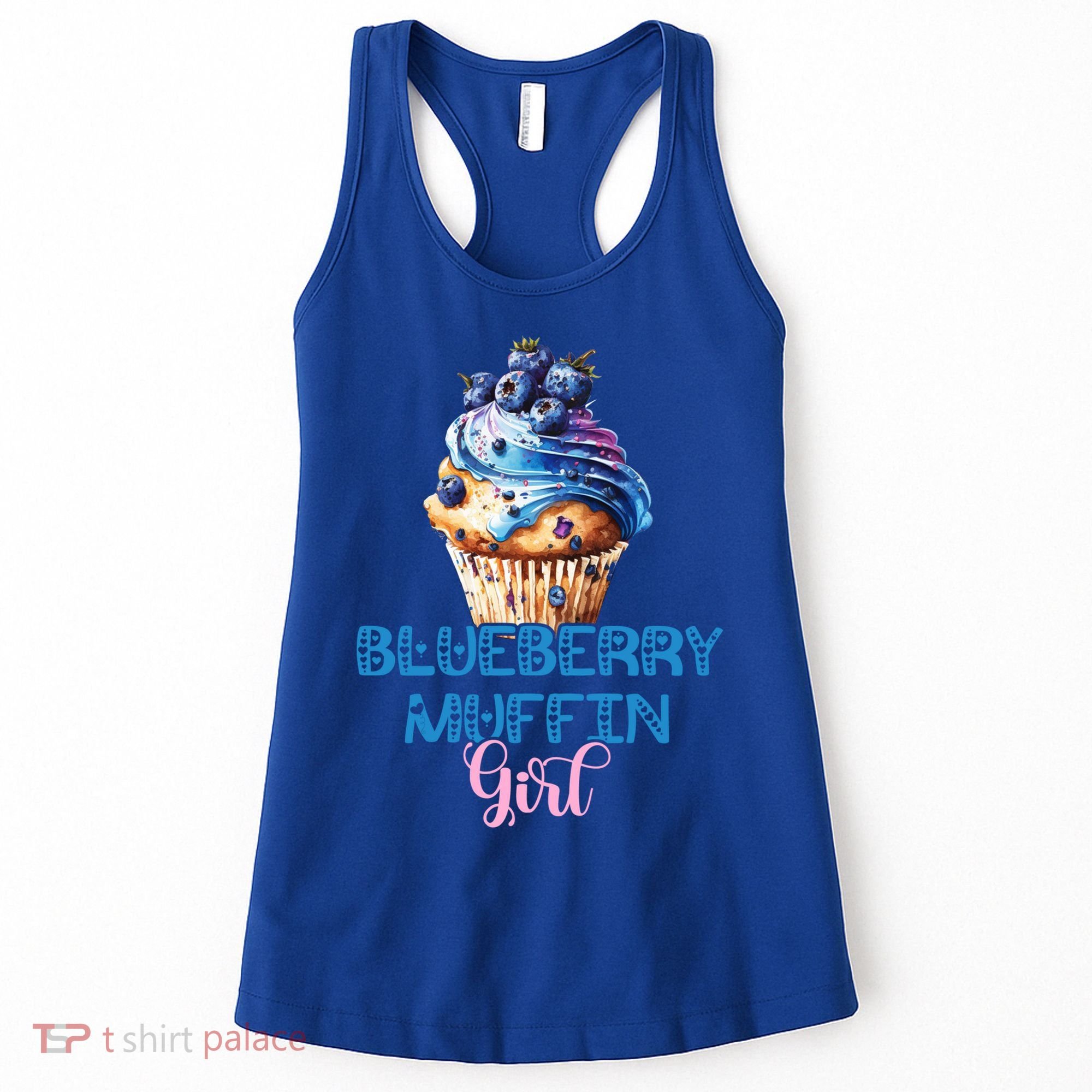 Blueberry Muffin Fruit Healthy Berry Blueberries Garden Funny Gift Women's Tank Top