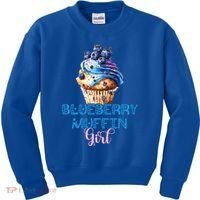 Blueberry Muffin Fruit Healthy Berry Blueberries Garden Funny Gift Kids Sweatshirt thumb 0