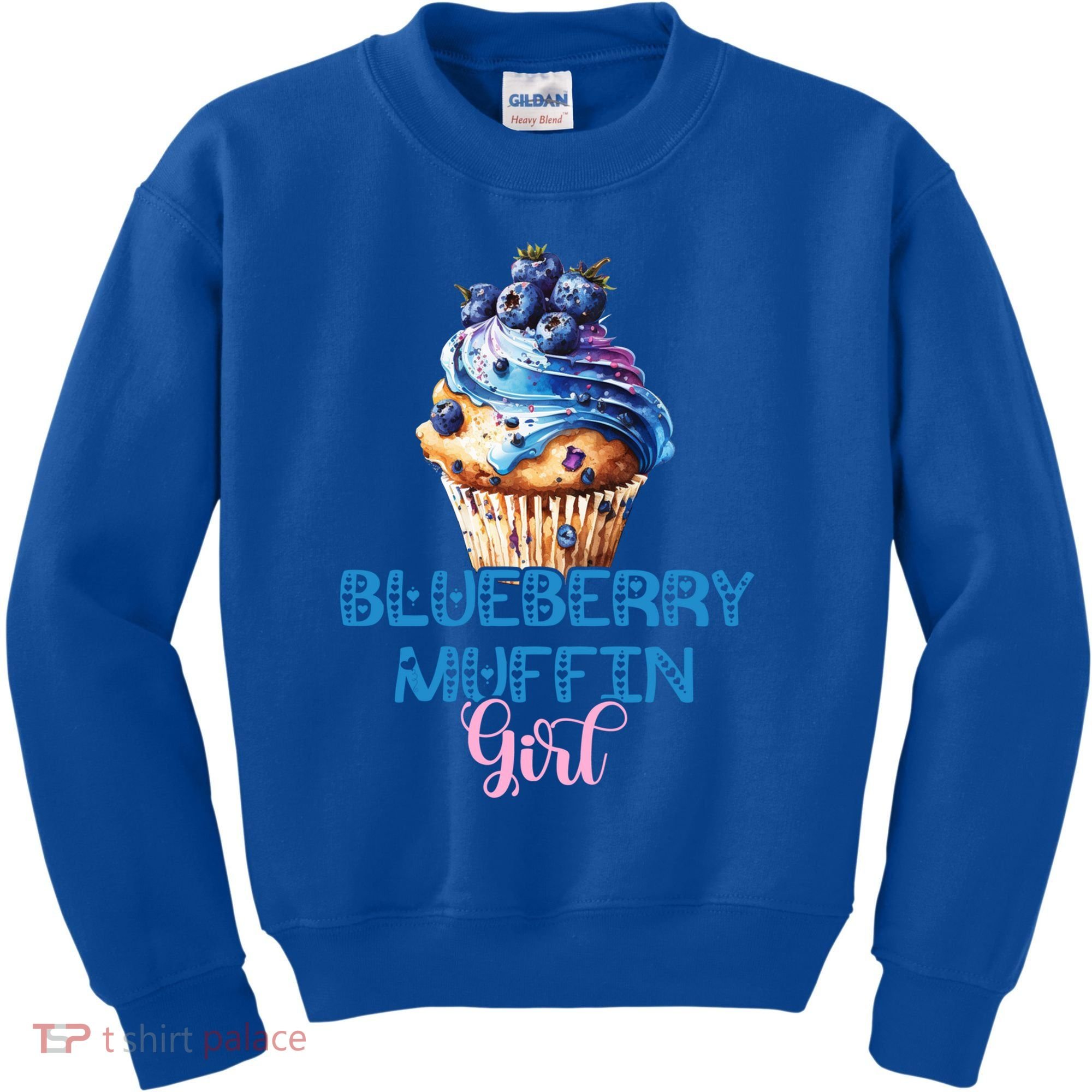 Blueberry Muffin Fruit Healthy Berry Blueberries Garden Funny Gift Kids Sweatshirt