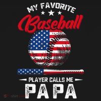 Baseball My Favorite Player Calls Me Papa Grandpa Gift Long Sleeve Shirt thumb 2