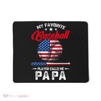 Baseball My Favorite Player Calls Me Papa Grandpa Gift Mousepad thumb 0