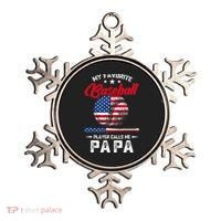 Baseball My Favorite Player Calls Me Papa Grandpa Gift Ornament thumb 0