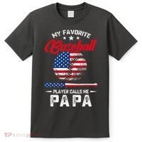 Baseball My Favorite Player Calls Me Papa Grandpa Gift T-Shirt thumb 0
