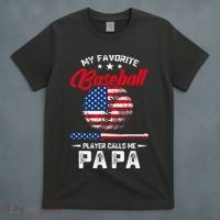 Baseball My Favorite Player Calls Me Papa Grandpa Gift T-Shirt thumb 4