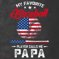 Baseball My Favorite Player Calls Me Papa Grandpa Gift T-Shirt thumb 5
