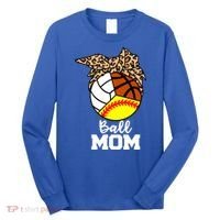 Ball Mom Funny Softball Volleyball Basketball Leopard Mom Meaningful Gift Long Sleeve Shirt thumb 0