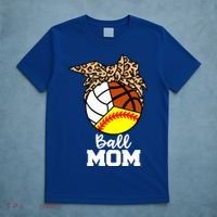 Ball Mom Funny Softball Volleyball Basketball Leopard Mom Meaningful Gift T-Shirt thumb 5