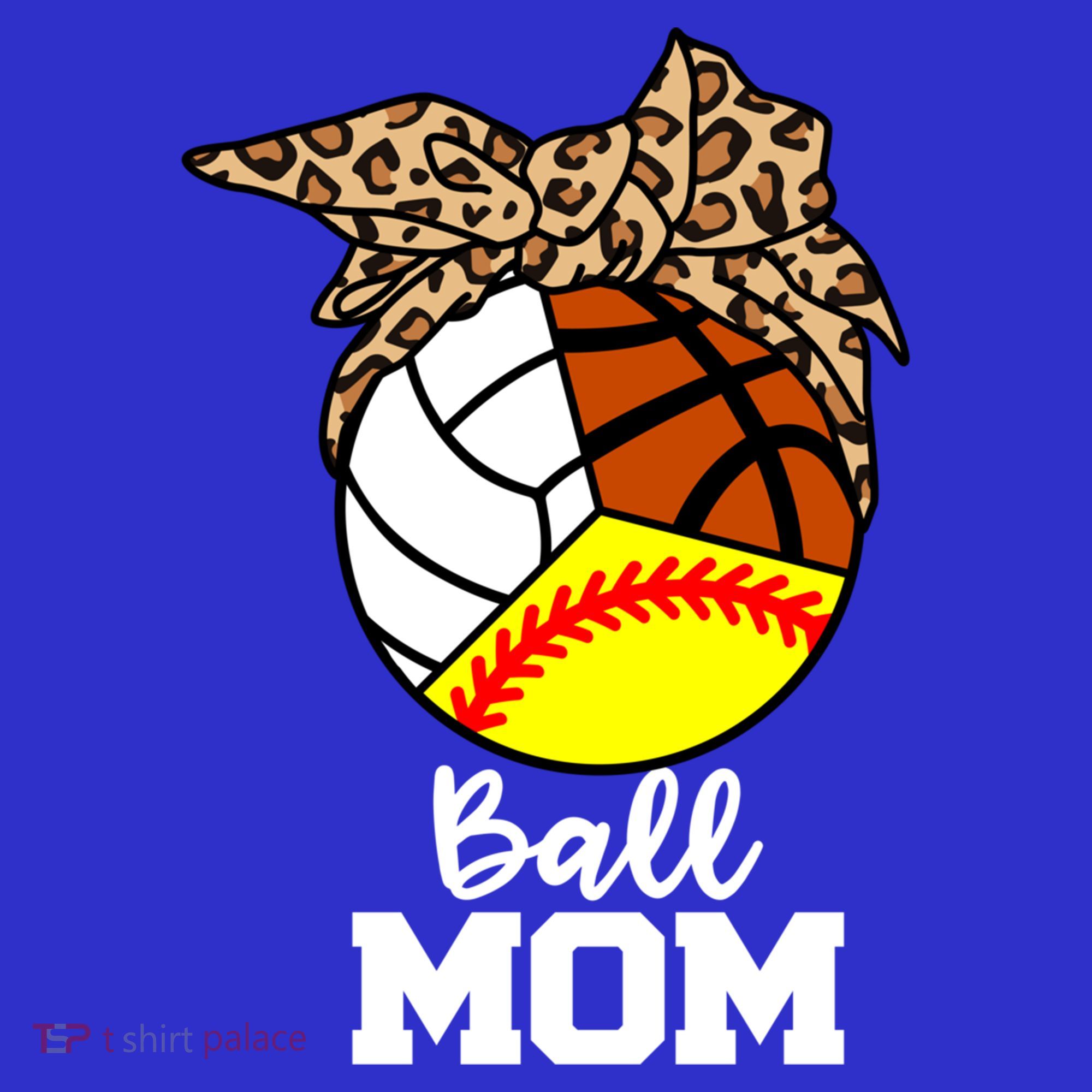 Ball Mom Funny Softball Volleyball Basketball Leopard Mom Meaningful Gift Women's Tank Top
