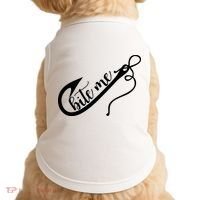 Bite Me Fishing Hook Funny Fishing Doggie Tank thumb 0