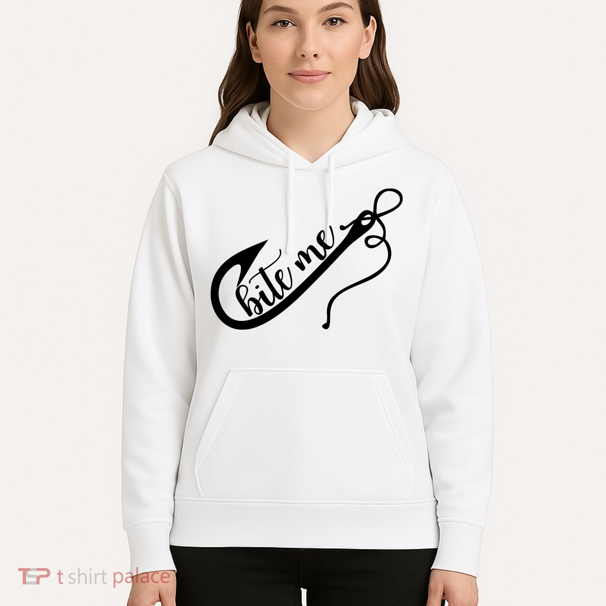 Bite Me Fishing Hook Funny Fishing Hoodie