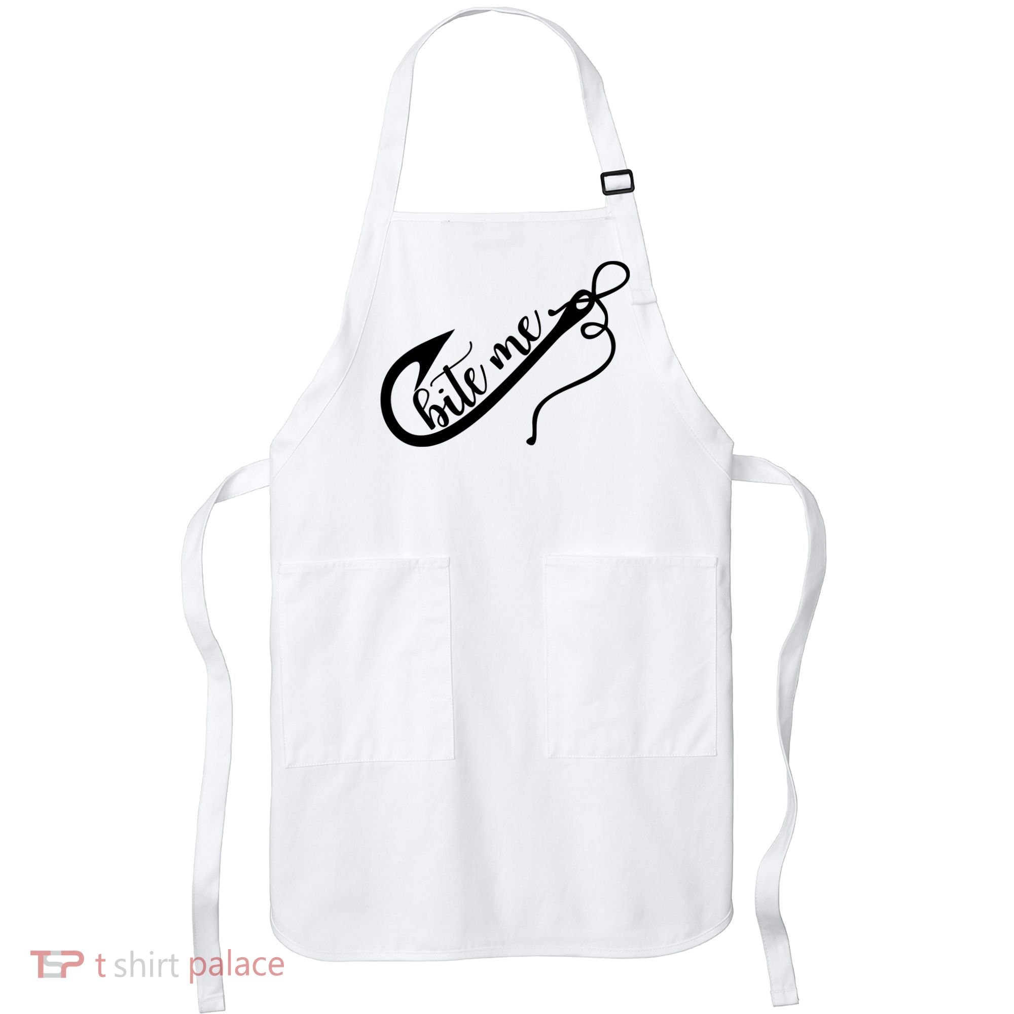 Bite Me Fishing Hook Funny Fishing Apron