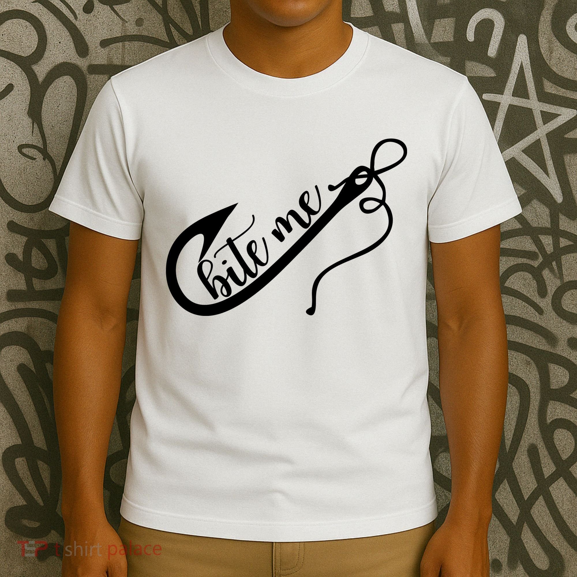 Bite Me Fishing Hook Funny Fishing T-Shirt