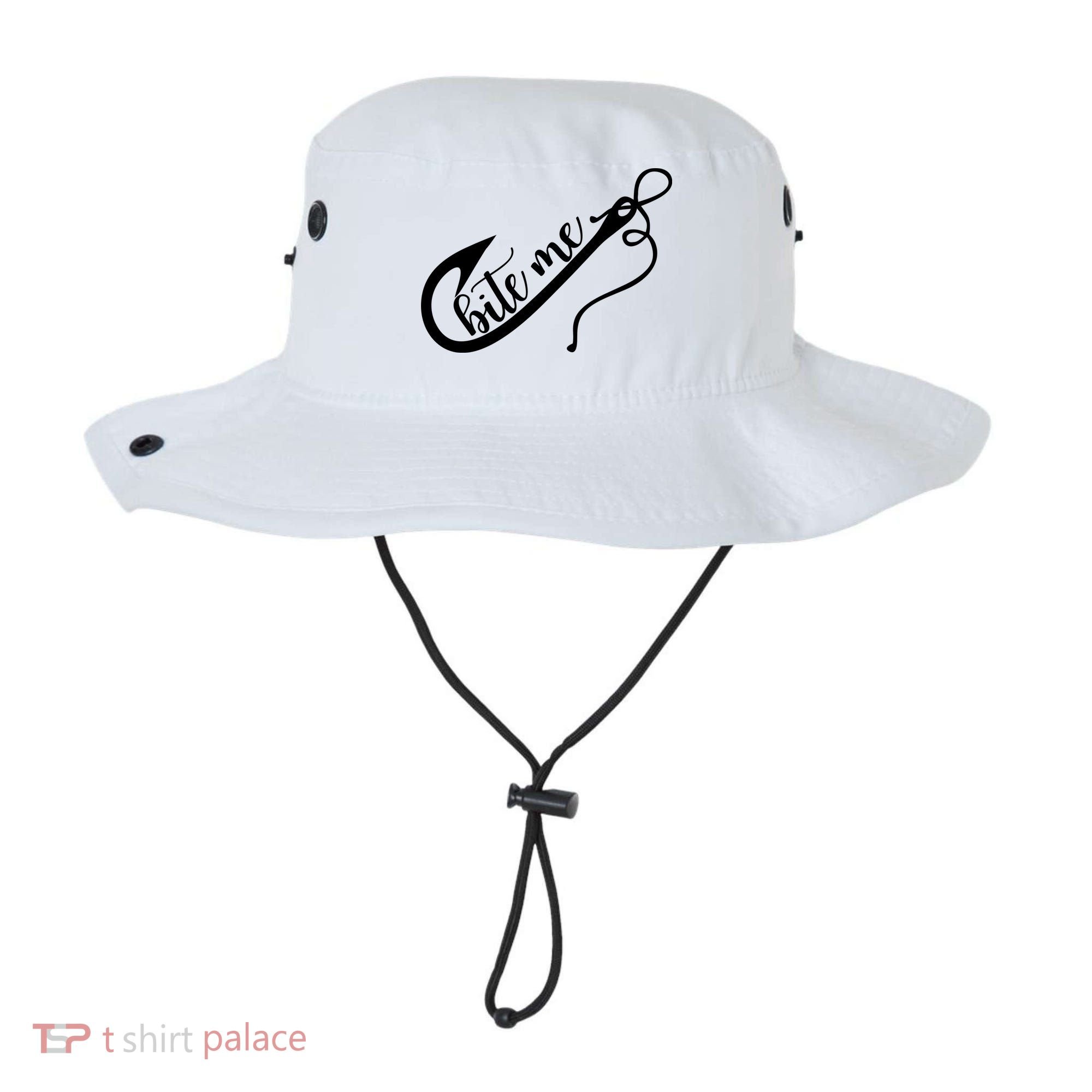 Bite Me Fishing Hook Funny Fishing Bucket Hat