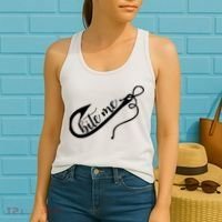 Bite Me Fishing Hook Funny Fishing Women's Tank Top thumb 2