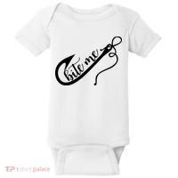 Bite Me Fishing Hook Funny Fishing Baby Bodysuit thumb 0